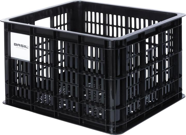 Basil Box bici M, 29,5L, plastica riciclata, nero (29.50 l)