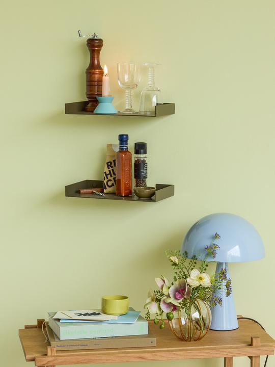 Image du produit Hübsch Mush Mini lampe de table Light Blue/Brown (E14)