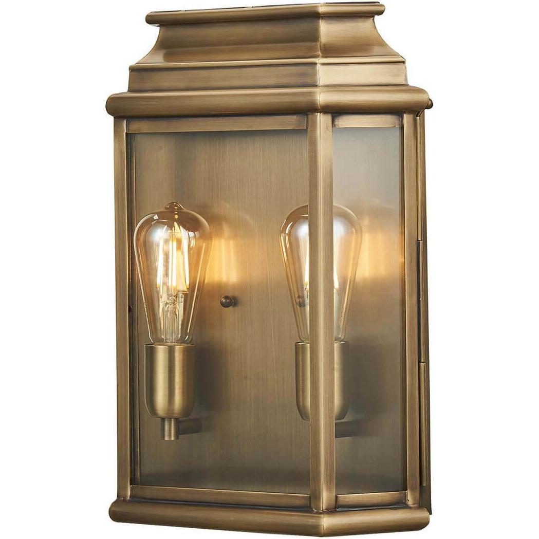 Thumbnail - Elstead Lighting, Wandleuchte + Deckenleuchte, St Martins Aussen-Wandleuchte E27 2-fach Gealtertes Messing IP44 (E27)
