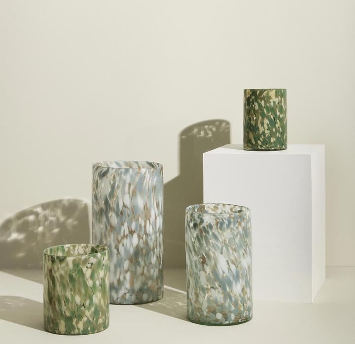 Immagine prodotto Hübsch Portacandele Luce Verde (set di 2)