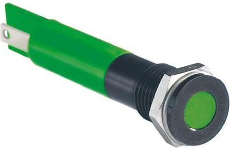 Image du produit RS PRO Lampe témoin LED pour tableau de commande Vert 12V dc, montage Ø 6mm, connexion soudée