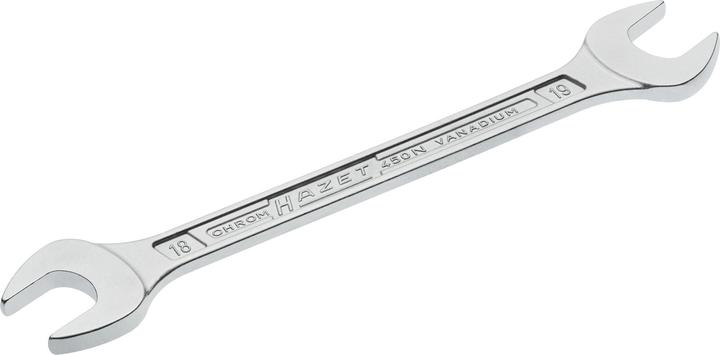 Actual product image HAZET Double open-end wrench 450N-18X19 ∙ Outside hexagon profile ∙ 18 x 19 mm (18 mm, 19 mm)