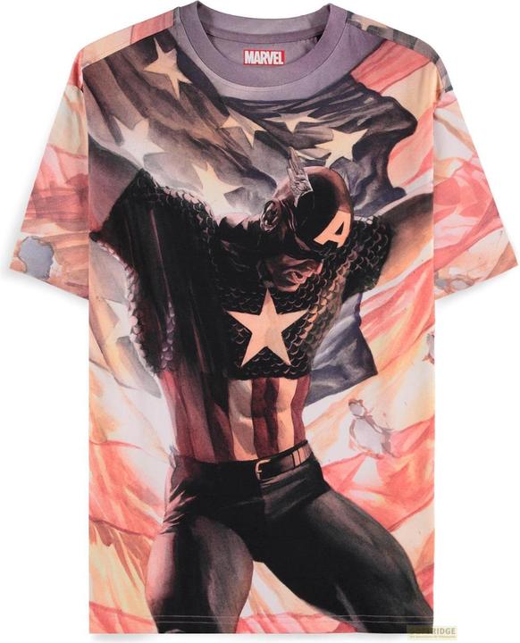Immagine prodotto Difuzed Captain America - Maglietta a maniche corte da uomo Digital American AOP - S (S)