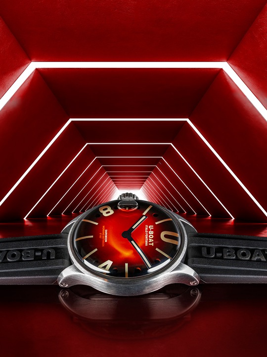 Produktbild U-Boat 9500 Darkmoon Red SS Soleil Herrenuhr 40mm 5ATM (Analoguhr, 40 mm)