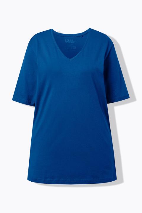 Actual product image Ulla Popken Basic V-Neck Relaxed Fit Short Sleeve Tee (68)