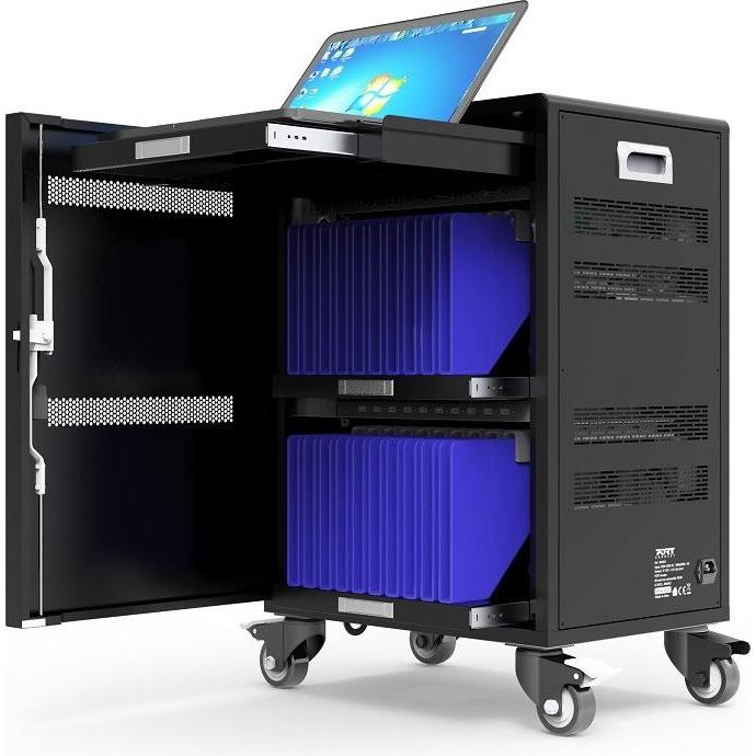 Port Designs Charging Cabinet 20 Units+ 1Notebook, Notebookwagen, Schwarz