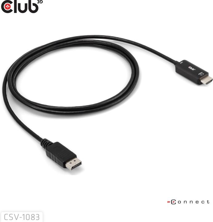 Image du produit Club 3D Câble DisplayPort 1.4 vers adaptateur HDMI 2.0b Active (2 m, DisplayPort)