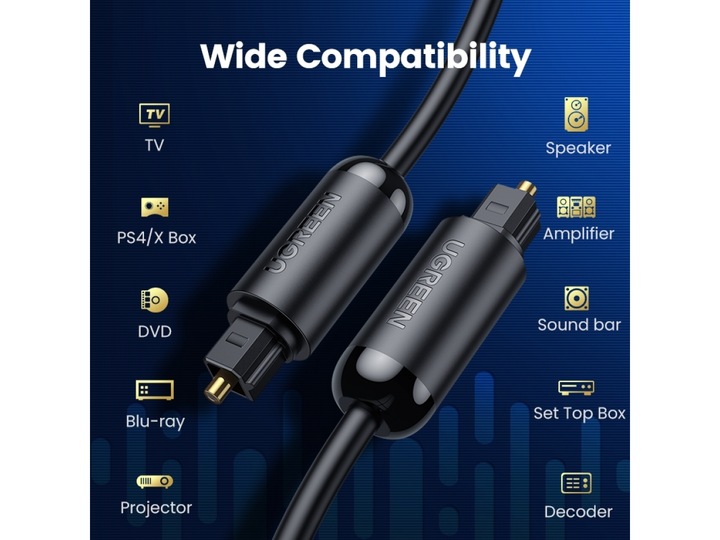 Immagine prodotto Ugreen Toslink — Toslink (3 m, TOSLINK)