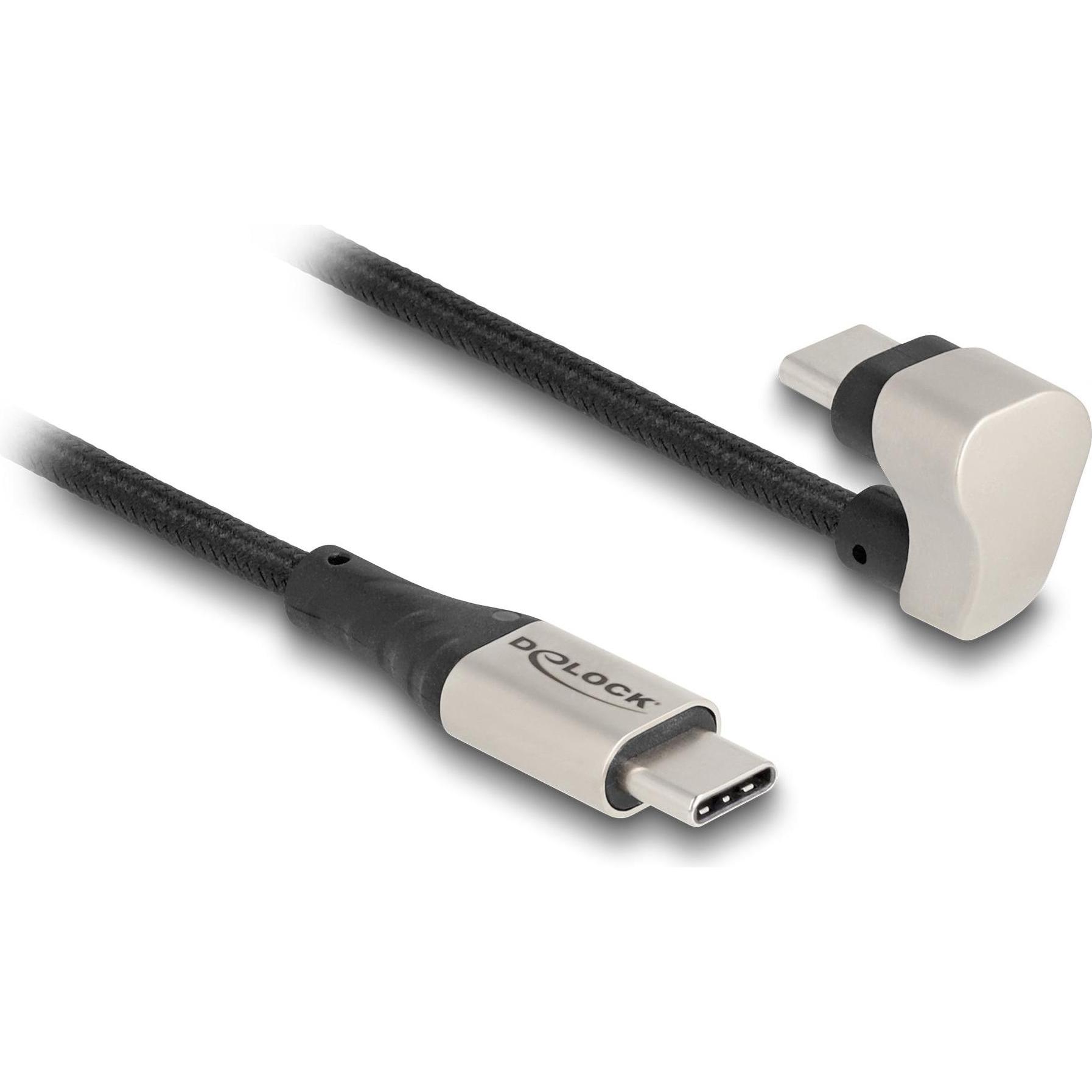 Delock USB 2.0 Kabel USB Type-C Stecker zu Stecker 180° gewi (1 m, USB 2.0), USB Kabel