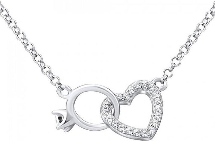 Produktbild Silvego Silver necklace heart connected with ring MWN01149 (Silber 925)