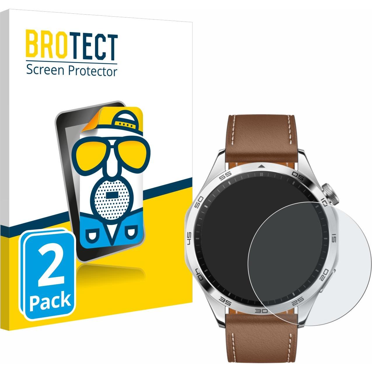 BROTECT Entspiegelungs-Schutzfolie Displayschutz Matt, Smartwatch Schutzfolie, Grau