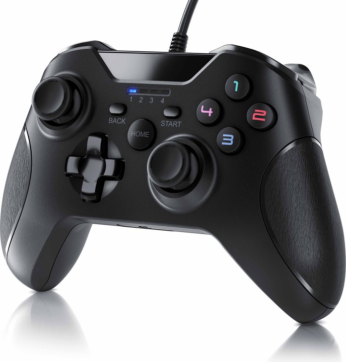 Immagine prodotto CSL Gamepad, controller di gioco per PC, PS3, Playstation con design Xbox, stick analogici di alta (PC)