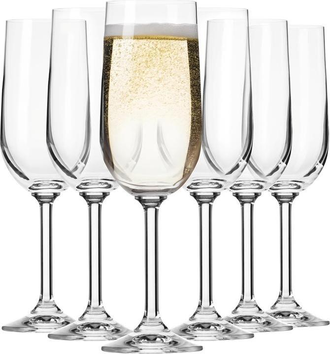 Krosno Champagne glass set Gema, glass, 0.210 l, 6 pcs (21 cl, 6 Glasses, Champagne glasses)