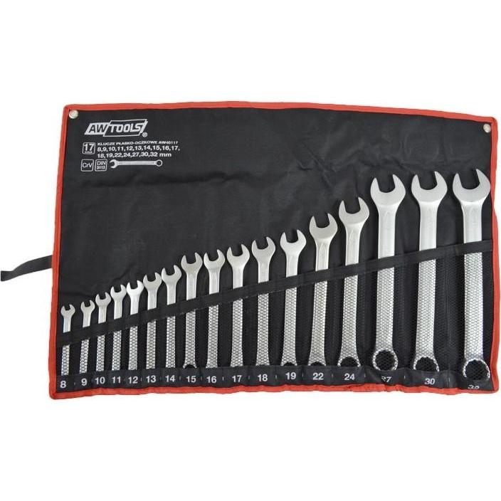 Awtools, Schraubenschlüssel, KLUCZE PŁASKO-OCZKOWE KOMPLET 17elem. /8mm-32mm/ (32 mm, 19 mm, 16 mm, 27 mm, 28 mm, 20 mm,...