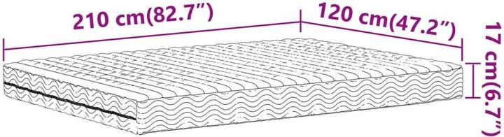 Image du produit vidaXL Schaumstoffmatratze 120 x 210 cm Härtegrad H2 H3 (120 x 210 cm, Noyau de mousse)