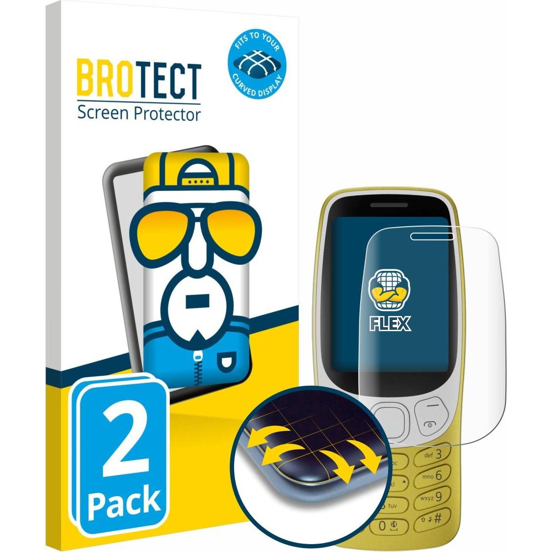 BROTECT Full-Screen Pellicola (2 pz., Nokia 3210), Pellicola protettiva smartphone, Trasparente