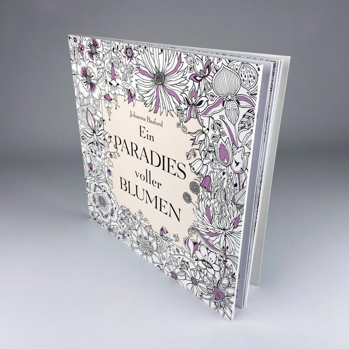 Actual product image A paradise full of flowers: colouring book for adults