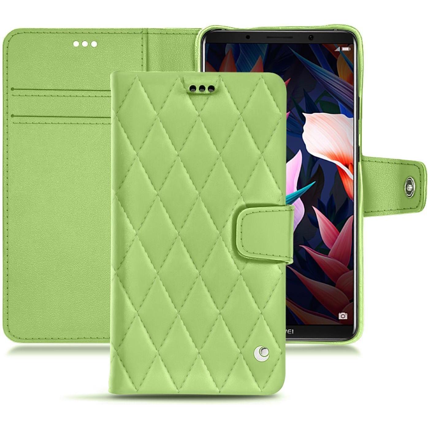 Noreve Lederschutzhülle Wallet (Huawei Mate 10 Pro), Smartphone Hülle, Grün
