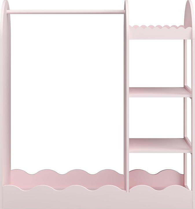 Produktbild En.Casa Kindergarderobe Vestnes mit Spiegel 100x94x38 cm Cotton Candy