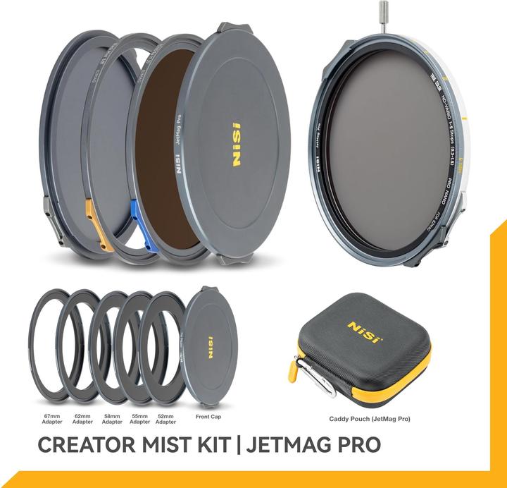 Actual product image Nisi JetMag Pro VND Mist Creator Kit 1-9 stops 67MAG (67 mm, Neutral density filter)