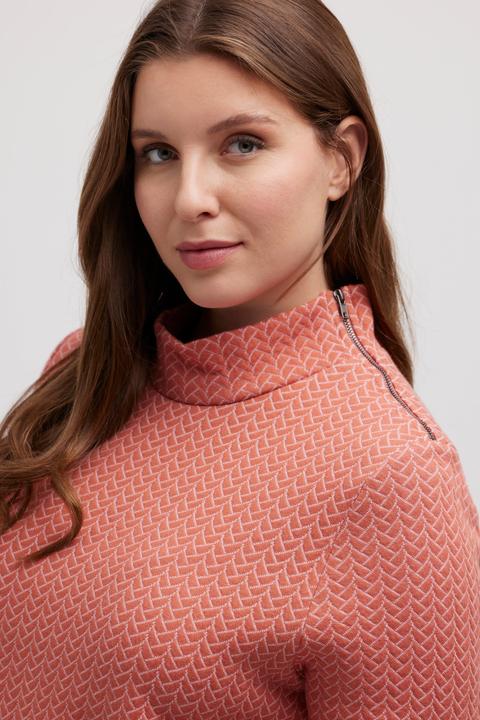Produktbild Ulla Popken Sweatshirt, Jacquard, Stehkragen, 3/4-Arm (46, 48)