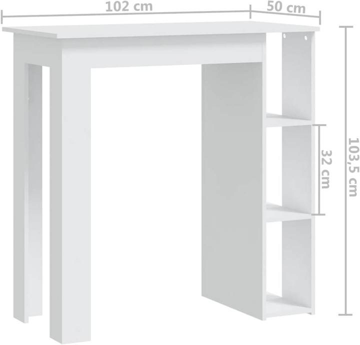 Produktbild vidaXL Bartisch (102 x 50 x 103.50 cm)