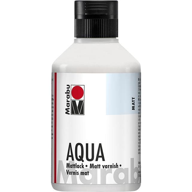 Marabu, Künstlerfarbe + Bastelfarbe, Aqua-Mattlack 250 ml (Aqua colour, 250 ml)
