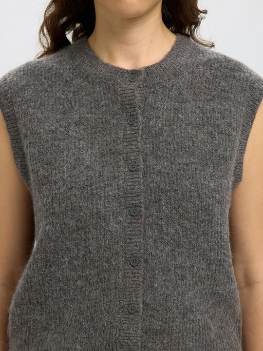 Actual product image Selected Femme Slflulu Sl Button O-Neck Vest Noos (S)