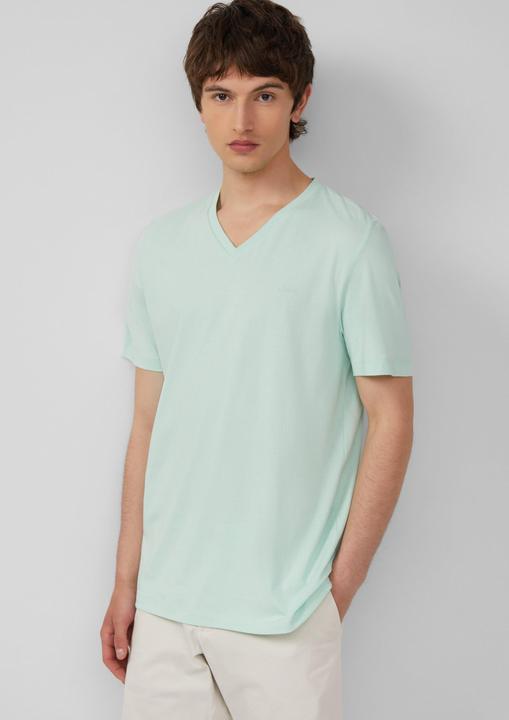 Produktbild S.Oliver T-Shirt Jersey-T-Shirt mit V-Ausschnitt und Logo (XL)