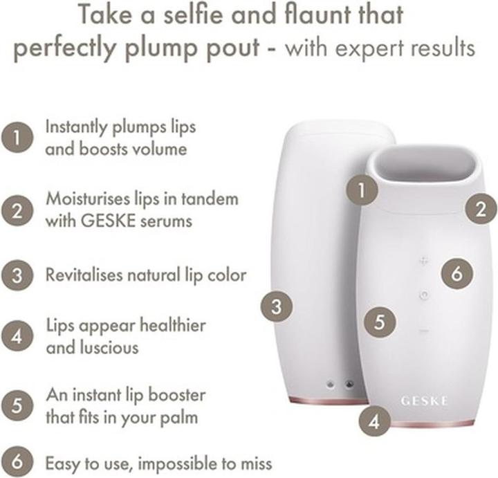 Actual product image Geske Smartappguidedtm Lip Volumizer & Booster 6 in 1 Quick Lip Plumper