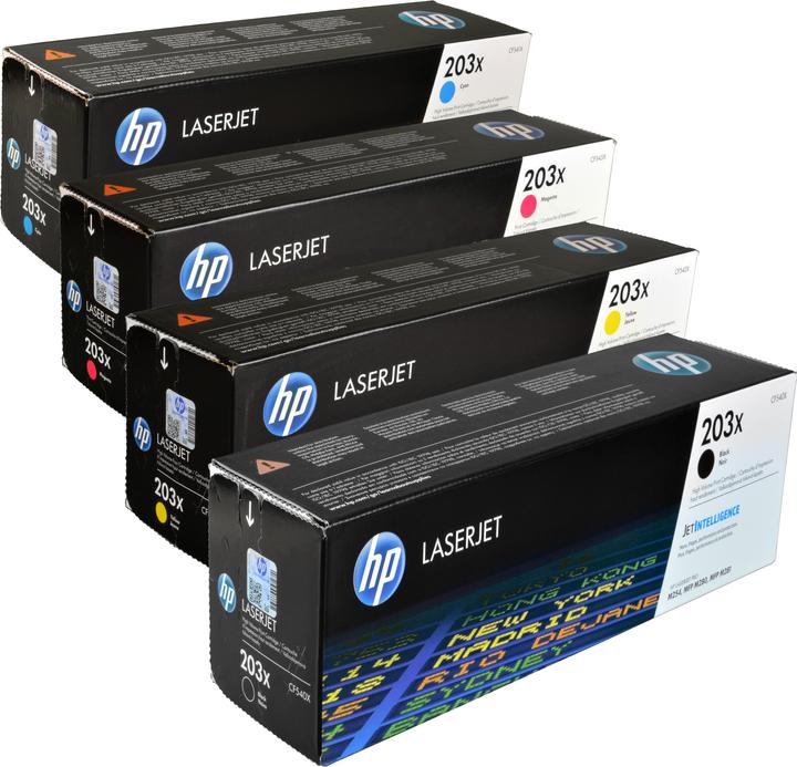 Image du produit HP 4 toner CF540X-CF543X 203X Multipack K C M Y 4 couleurs (C, CF, M, Y)