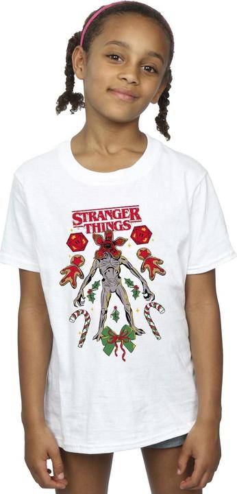 Produktbild Netflix Stranger Things Christmas Demogorgon TShirt Mädchen (128)