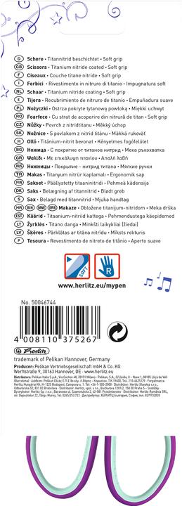 Actual product image Herlitz Scissors my.pen /mint (11 cm)