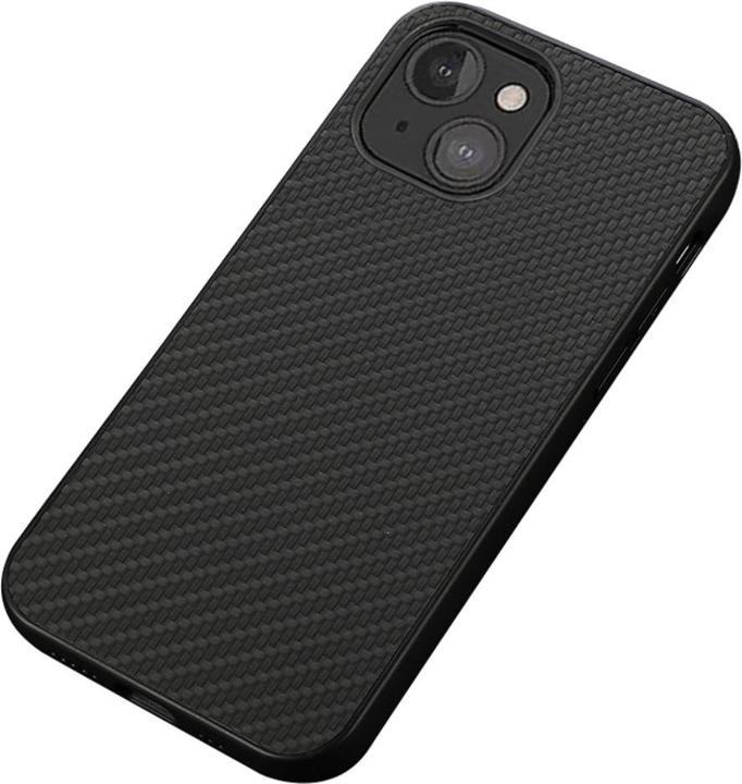 Produktbild Ueli Express iPhone 13 Slim Gummi Hülle TPU Carbon Optik Schwarz (Apple iPhone 13)