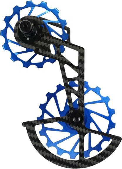 Actual product image Nova Ride Rear derailleur, carbon/ceramic, type Shimano Ultegra/Dura-Ace 12S, blue (12-speed)
