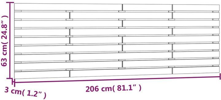 Actual product image vidaXL Bako (206 x 3 x 63 cm)