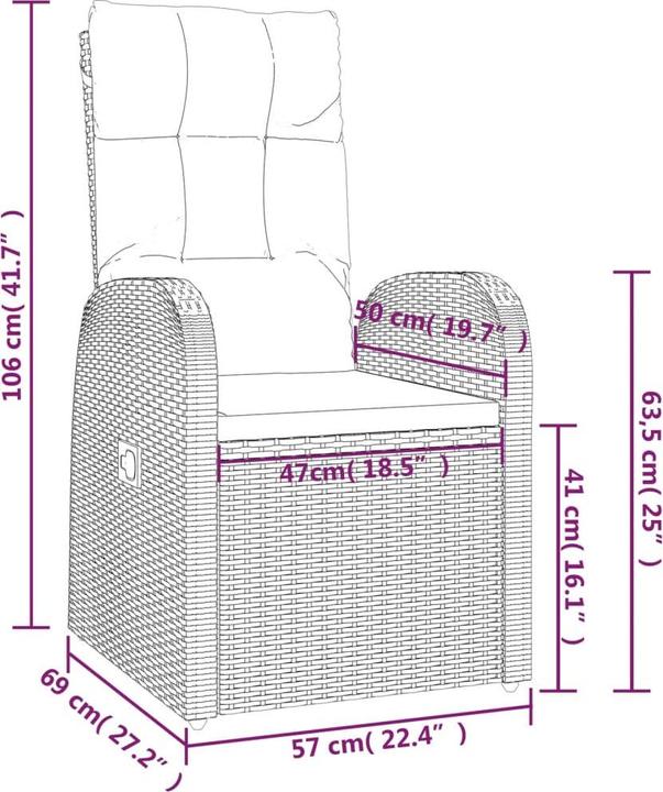 Produktbild vidaXL Garten Essgruppe (240 x 90 x 75 cm)