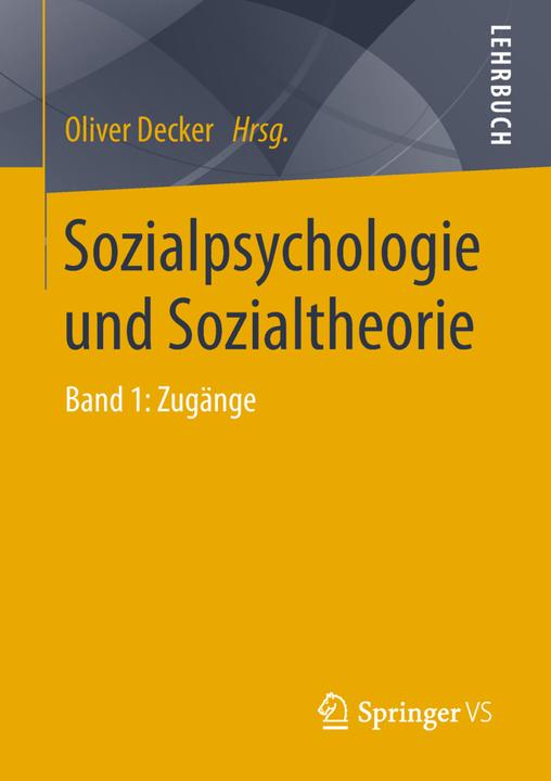 Produktbild Sozialpsychologie und Sozialtheorie (Deutsch, Oliver Decker, 2018)