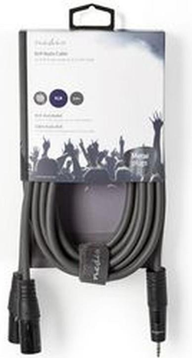 Image du produit Nedis Câble audio XLR 2 x XLR d 3 broches mâle - 3,5 mm (3 m, Câble AUX, Câbles XLR)