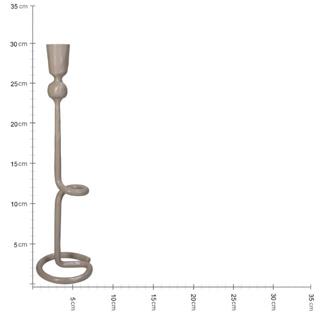 Actual product image Candle holder iron beige 8x8x30 cm