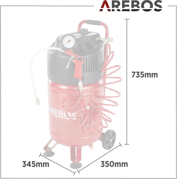 Immagine prodotto Arebos Compressore d'aria (10 bar, 30 l)
