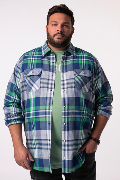 Produktbild Men+ Karohemd, Langarm, Kentkragen, Vintage Look, Comfort Fit (8XL)