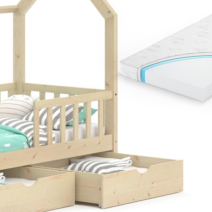 Produktbild VitaliSpa Wiki mit Schubladen und Matratze (80 x 160 cm)