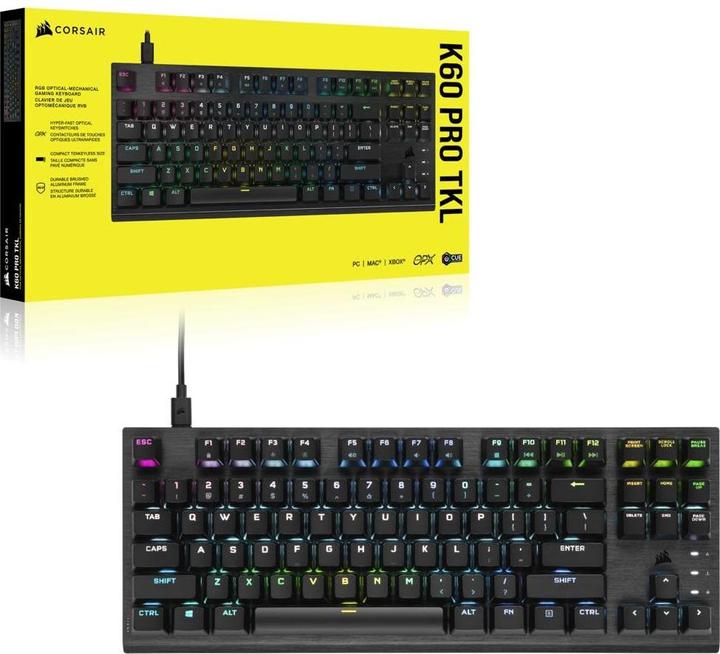 Produktbild Corsair K60 Pro TKL RGB (Schweiz, Kabelgebunden)