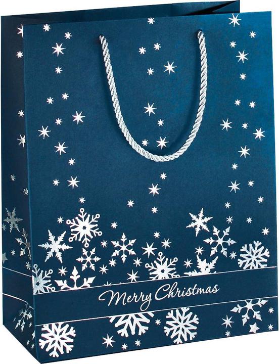 Actual product image Sigel Gift Bag Silver GT110 Snowflakes,260x330x125mm 3pcs. (Gift bag, 3 x)