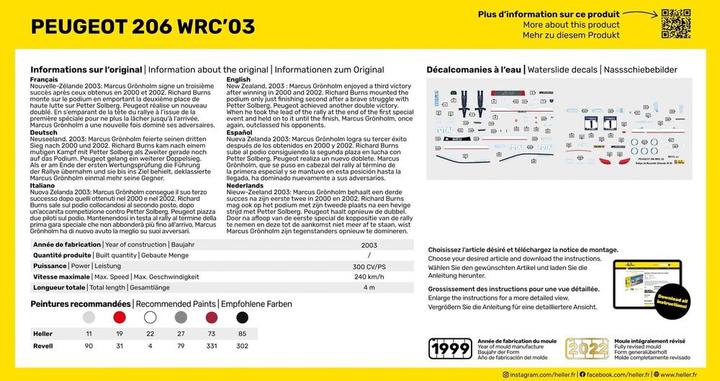 Image du produit Heller Peugeot 206 WRC'03