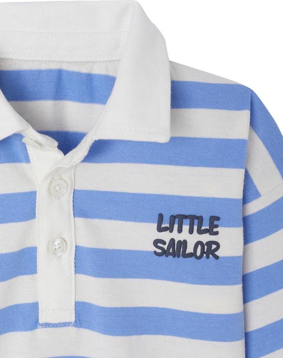 Actual product image Vertbaudet Bio-Kollektion: Baby Poloshirt mit breiten Streifen (62)