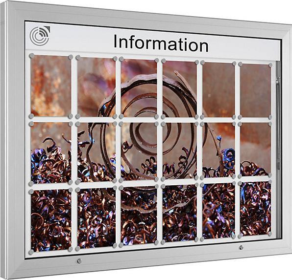 Actual product image kaiserkraft Showcase (Magnet board, 138 x 102.50 cm)