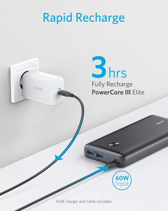 Actual product image Anker Powerbank 737 PowerCore 26K, 25600mAh (25600 mAh, 60 W, 94.72 Wh)