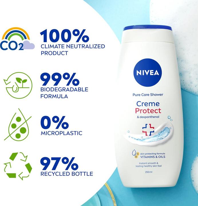 Produktbild NIVEA Creme Protect Care Shower - - 250ml (750 ml)